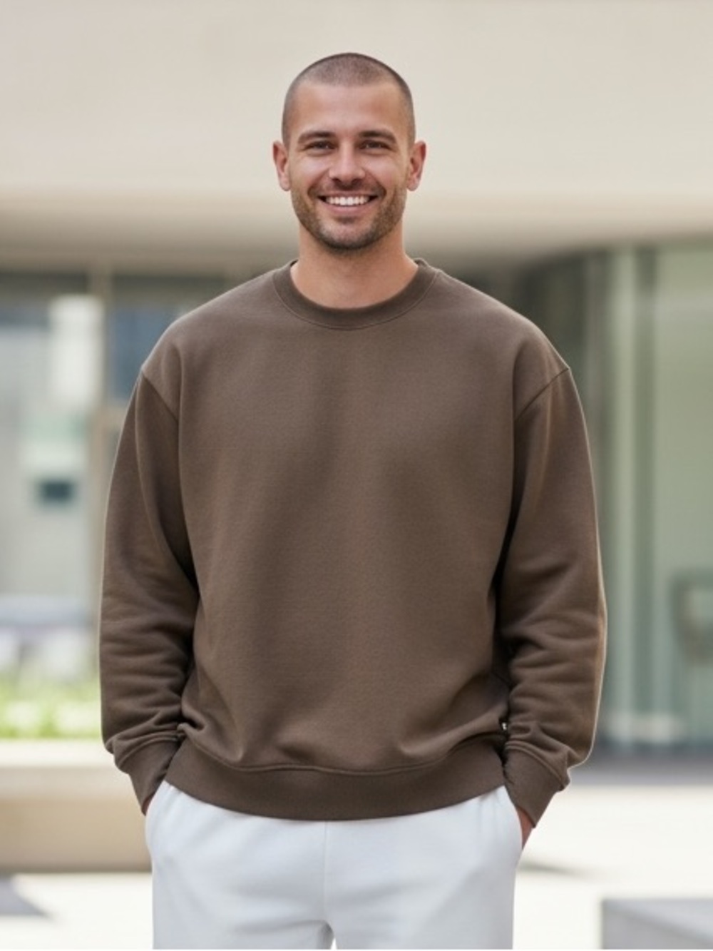 EDGAR + ASH Men’s Large Brown Crew Sweatshirt